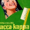 Acca Kappa Tooth Brush Vintage Medium Nylon Bristles Red