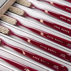 Acca Kappa Tooth Brush Vintage Medium Nylon Bristles Red