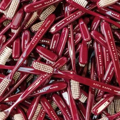 Acca Kappa Tooth Brush Vintage Medium Nylon Bristles Red