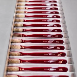 Acca Kappa Tooth Brush Vintage Medium Nylon Bristles Red