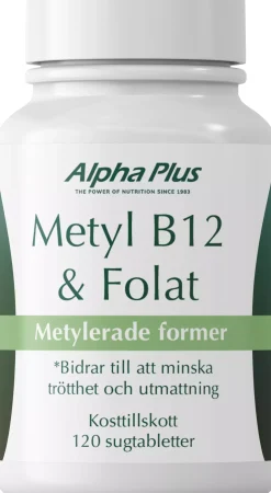 Alpha Plus Metyl B12 & Folat 120 stk