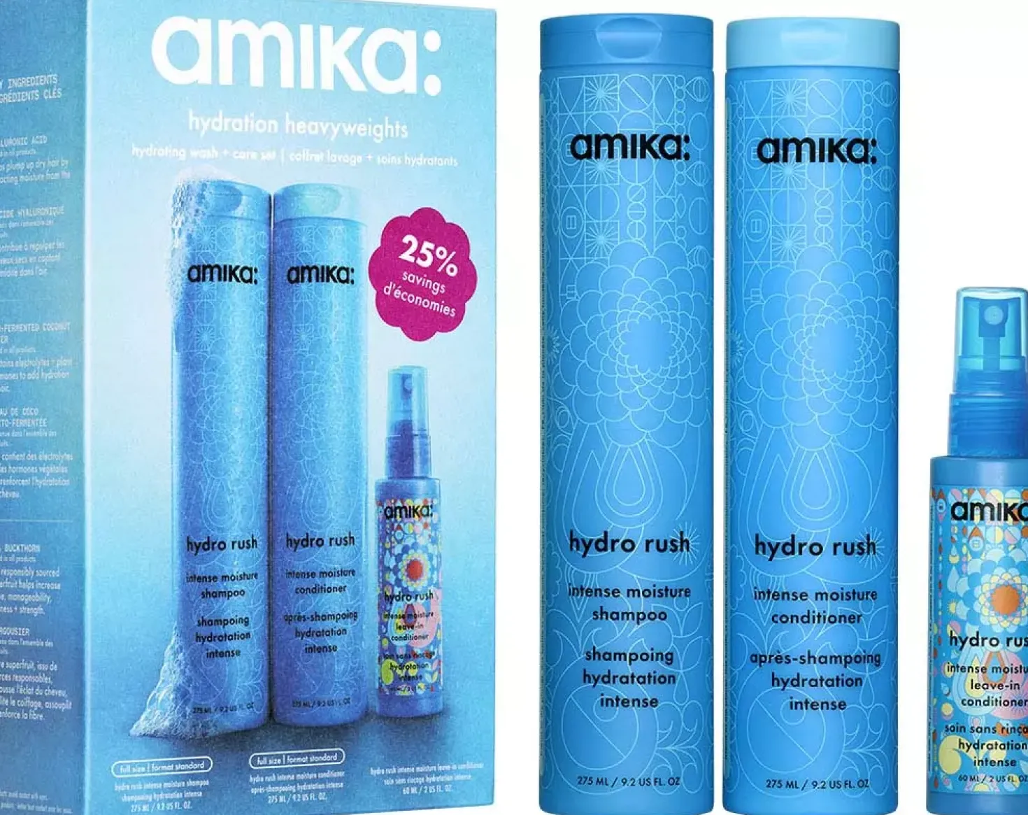 Amika Hydration Heavyweights Hydrating Wash + Care Set