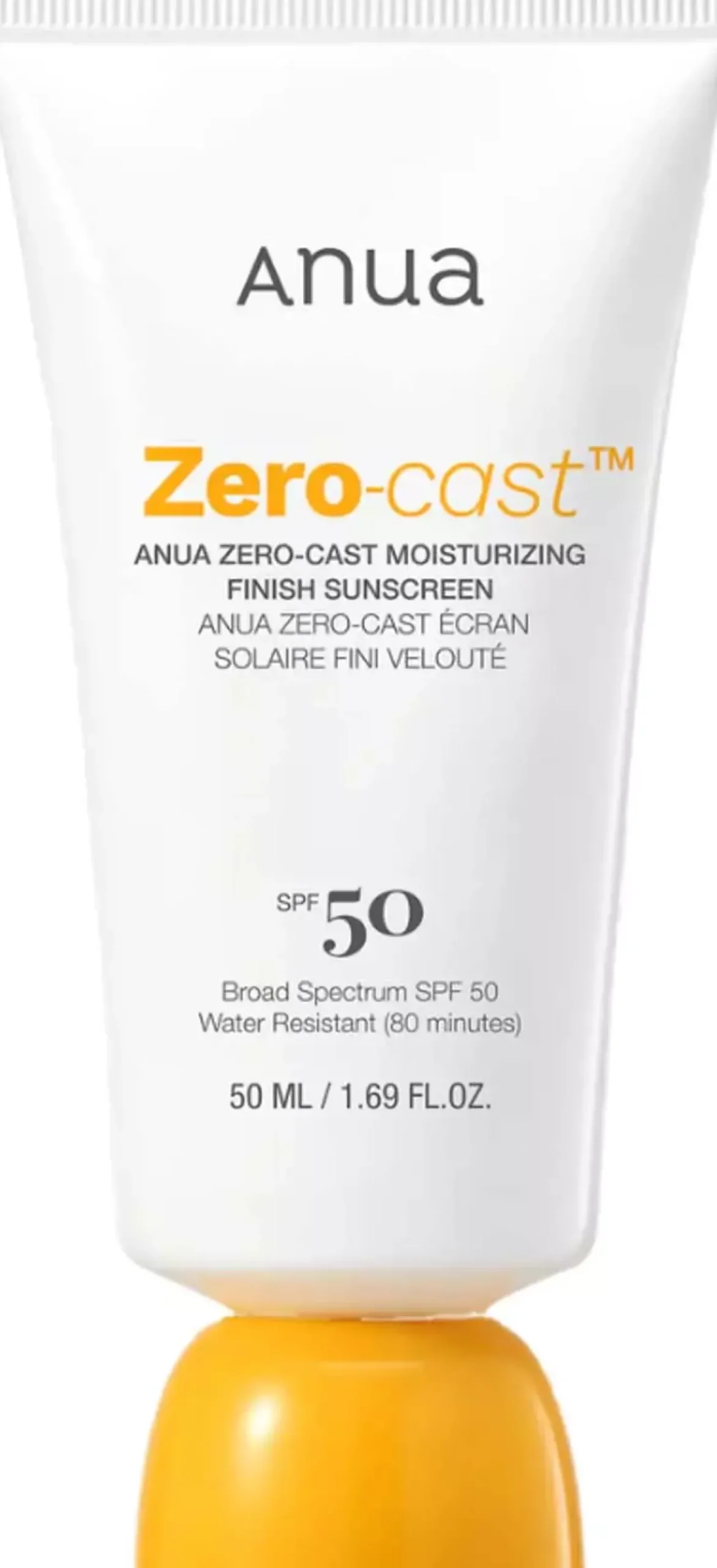 ANUA Zero-Cast Moisturizing Finish Sunscreen 50 ml