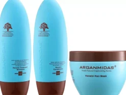 Arganmidas Keratin Treatment Bundle Shampoo 450 ml & Conditioner 450 ml & Mask 300 ml