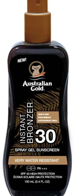 Australian Gold SPF 30 Spray Gel with Bronzer 100 ml