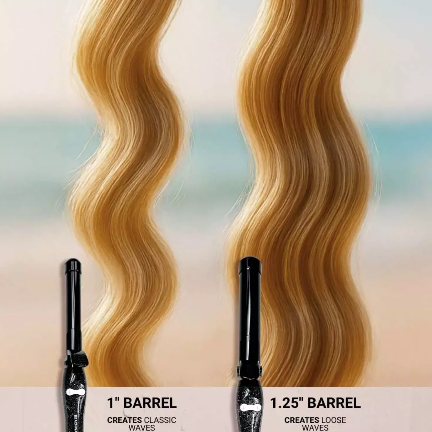 Beachwaver B1.25 Black Glitter- 1.25 Inch Curling Iron