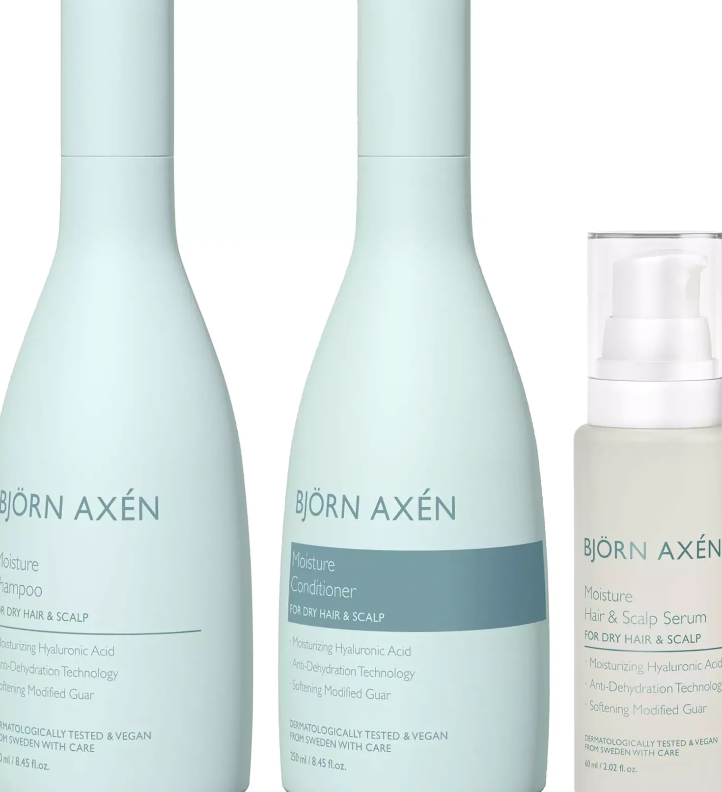 Björn Axén Moisture Bundle Shampoo 250 ml & Conditioner 250 ml & Scalp Serum 60 ml