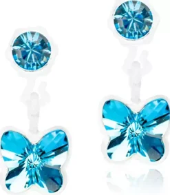 BlomdahlMedical Plastic Pendant Butterfly 4/5mm Aquamarine