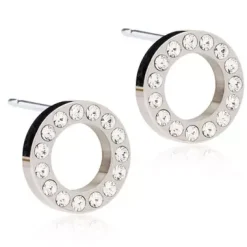 BlomdahlNatural Titanium Brilliance Puck 10mm Hallow Crystal
