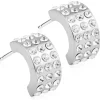 Blomdahl Natural Titanium Pendant Grand Brilliance Curved 10mm Crystal
