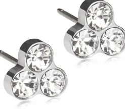 BlomdahlSilver Titanium Clover 8 mm Crystal