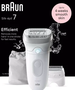 Braun Silk-épil 7 Epilator For Easy Hair Removal Lasting Smooth Skin 7-041