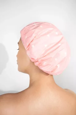 Brushworks Reversible Shower Cap Heart Pattern