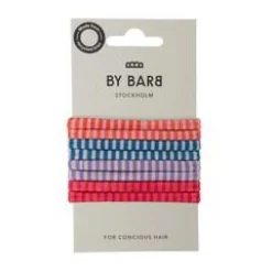ByBarb Hair ties multicoloured 8-pack, recycled material striped pattern