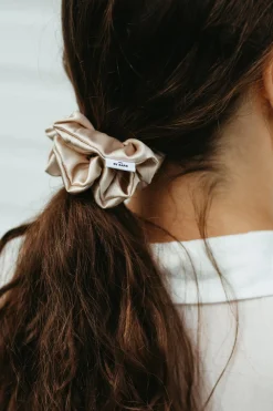 ByBarb Silk Hair Scrunchie Beige