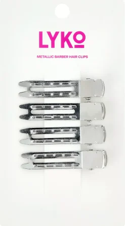 By Lyko Barber Hair Clips Metallic 4 pcs