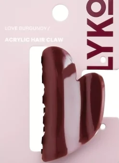 By Lyko Love Hair Claw Burgundy Acrylic