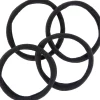 By Lyko 4-pack Soft Hair Ties Black