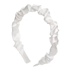 By Lyko Wrinkled Diadem White Satin