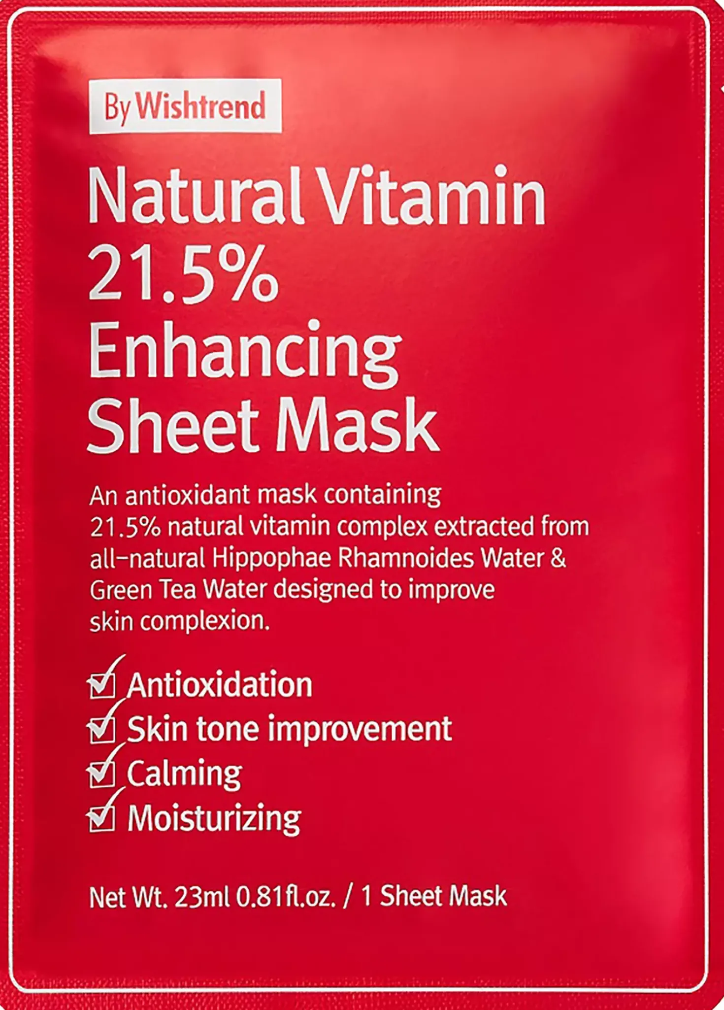 By Wishtrend Natural Vitamin 21.5% Enhancing Sheet Mask