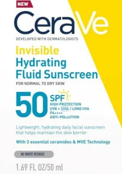 CeraVe Invisible Hydrating Fluid Sunscreen SPF50 50 ml