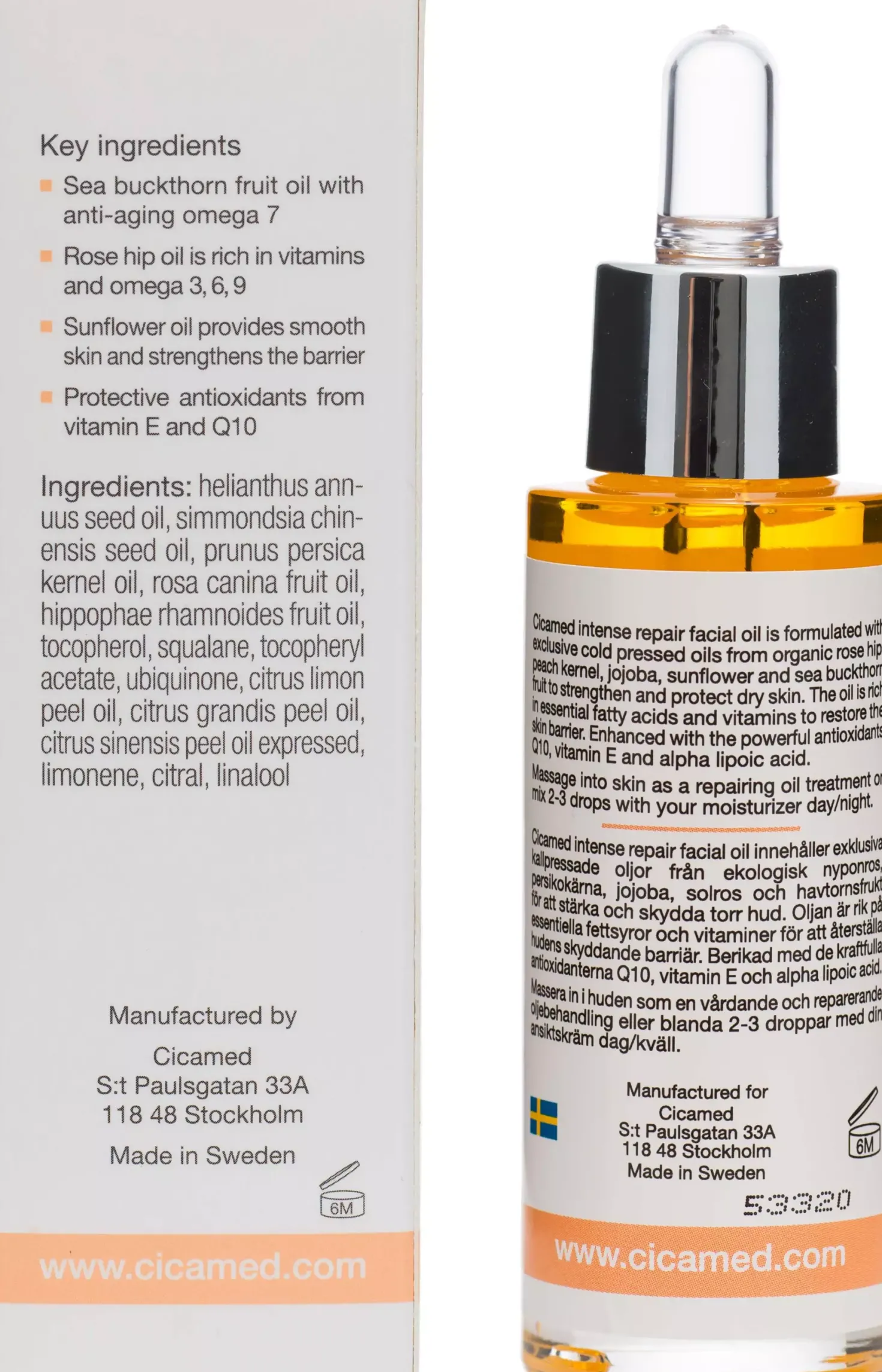 Cicamed Intense Repair Facial Oil 30 ml