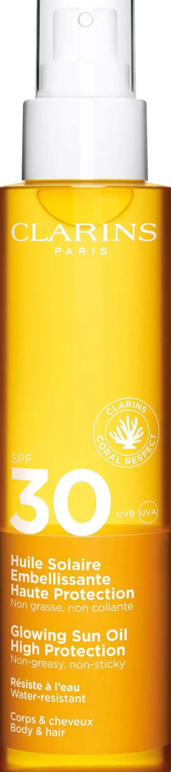 Clarins Glowing Sun Oil Body & Hair SPF 30 150 ml