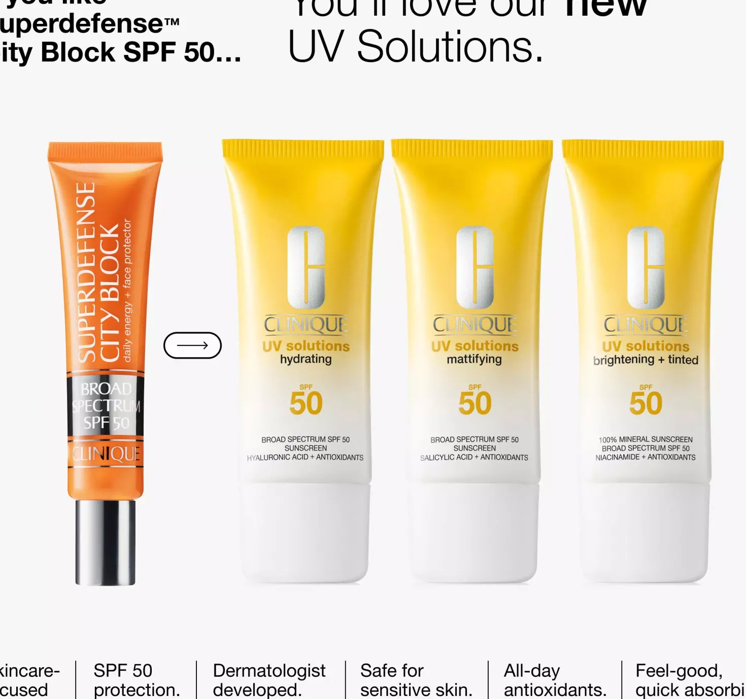 Clinique UV Solutions Brightening + Tinted Sunscreen SPF 50 Medium Deep