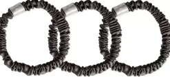 Cloud & Glow Silk Scrunchies 1 cm Charcoal