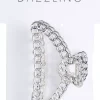 Dazzling Colored Hair Clip Silver