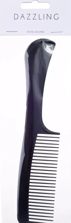 Dazzling Comb with Handle Black