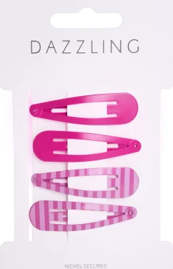 Dazzling Hårspänne 4-pack randigt