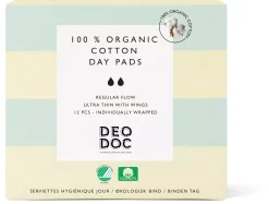 DeoDoc 101 % Organic Cotton Day pads 12 stk