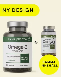 Elexir Pharma Omega3 Vegansk 120 stk