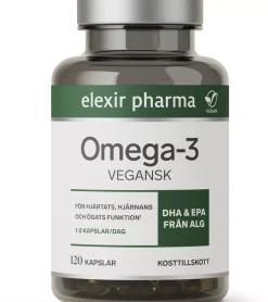 Elexir Pharma Omega3 Vegansk 120 stk
