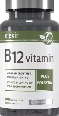Elexir Pharma Vitamin B12 Vegan 100 stk