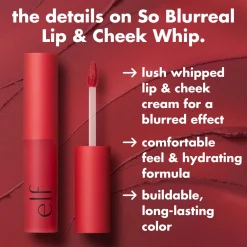 e.l.f. So Blurreal Lip & Cheek Whip Rose Souffle