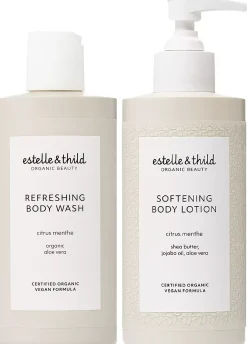 Estelle&Thild Organic BeautyCitrus Menthe Refreshing Body Wash 200 ml & Softening Body Lotion 200 ml