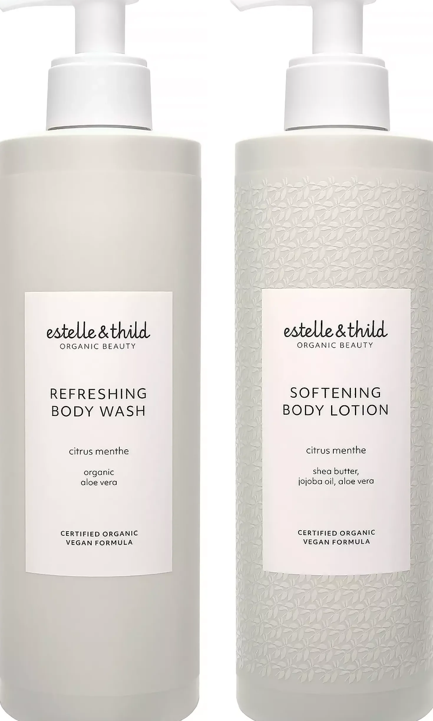 Estelle&Thild Organic BeautyCitrus Menthe Refreshing Body Wash 400 ml & Softening Body Lotion 400 ml