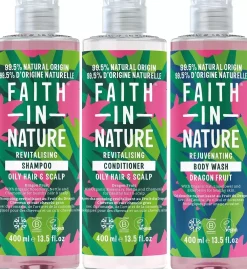 Faith In Nature Bundle Dragon Fruit Shampoo 400 ml & Conditioner 400 ml & Body Wash 400 ml