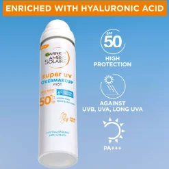 GarnierAmbre Solaire Super UV Over Makeup Mist with Hyaluronic Acid SPF50+ 75 ml