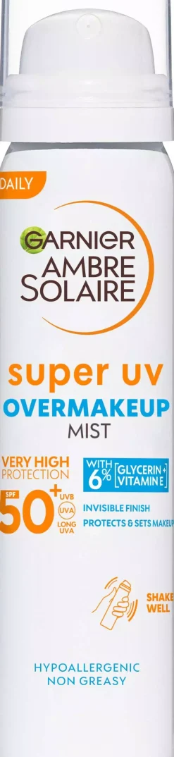 GarnierAmbre Solaire Super UV Over Makeup Mist with Hyaluronic Acid SPF50+ 75 ml