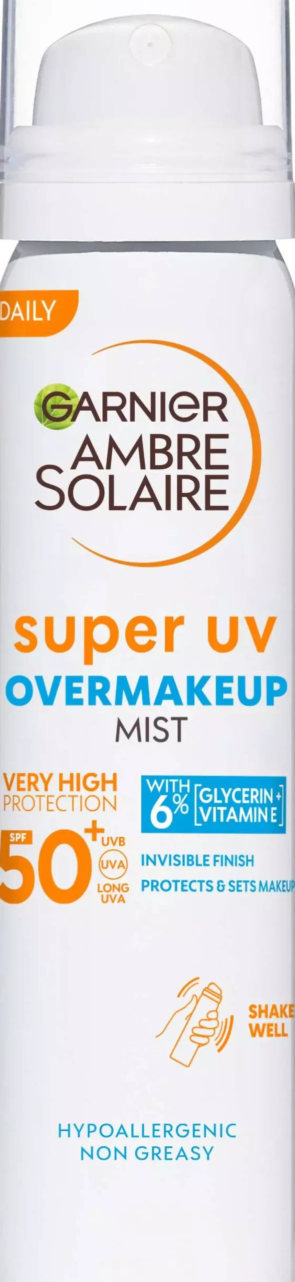 GarnierAmbre Solaire Super UV Over Makeup Mist with Hyaluronic Acid SPF50+ 75 ml