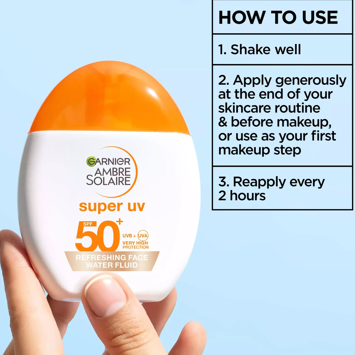 GarnierAmbre Solaire Super UV Refreshing Face Water Fluid SPF50+ 40 ml