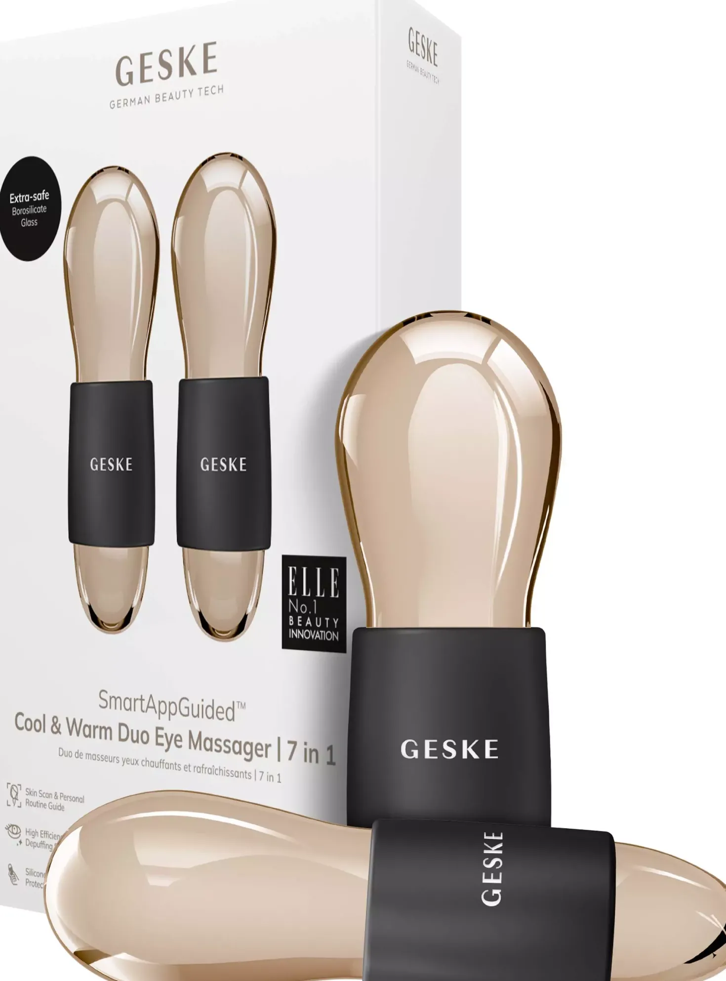 Geske 7 in 1 Cool & Warm Duo Eye Massager Gray