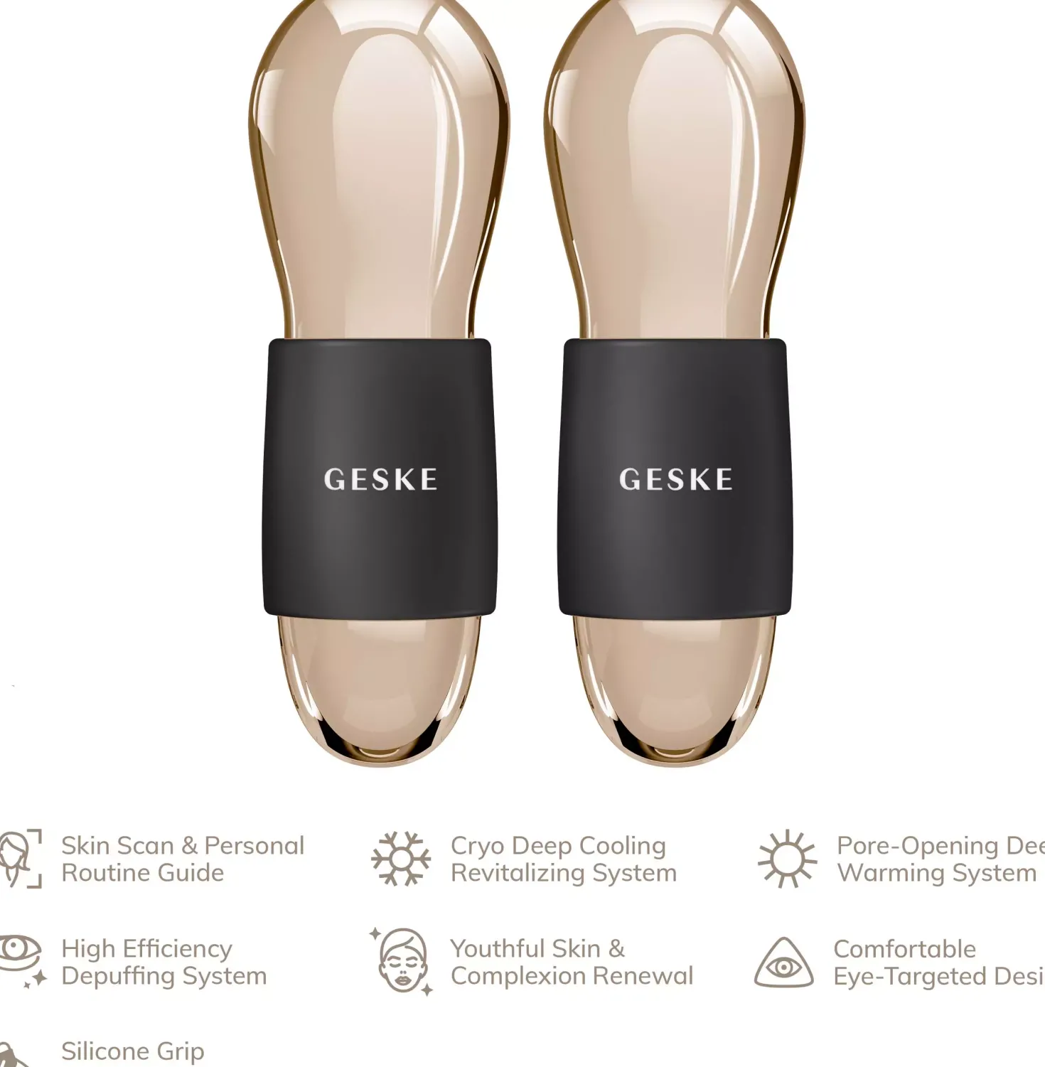 Geske 7 in 1 Cool & Warm Duo Eye Massager Gray