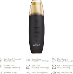 Geske9 in 1 MicroCurrent Skin Scrubber & Blackhead Remover Gray