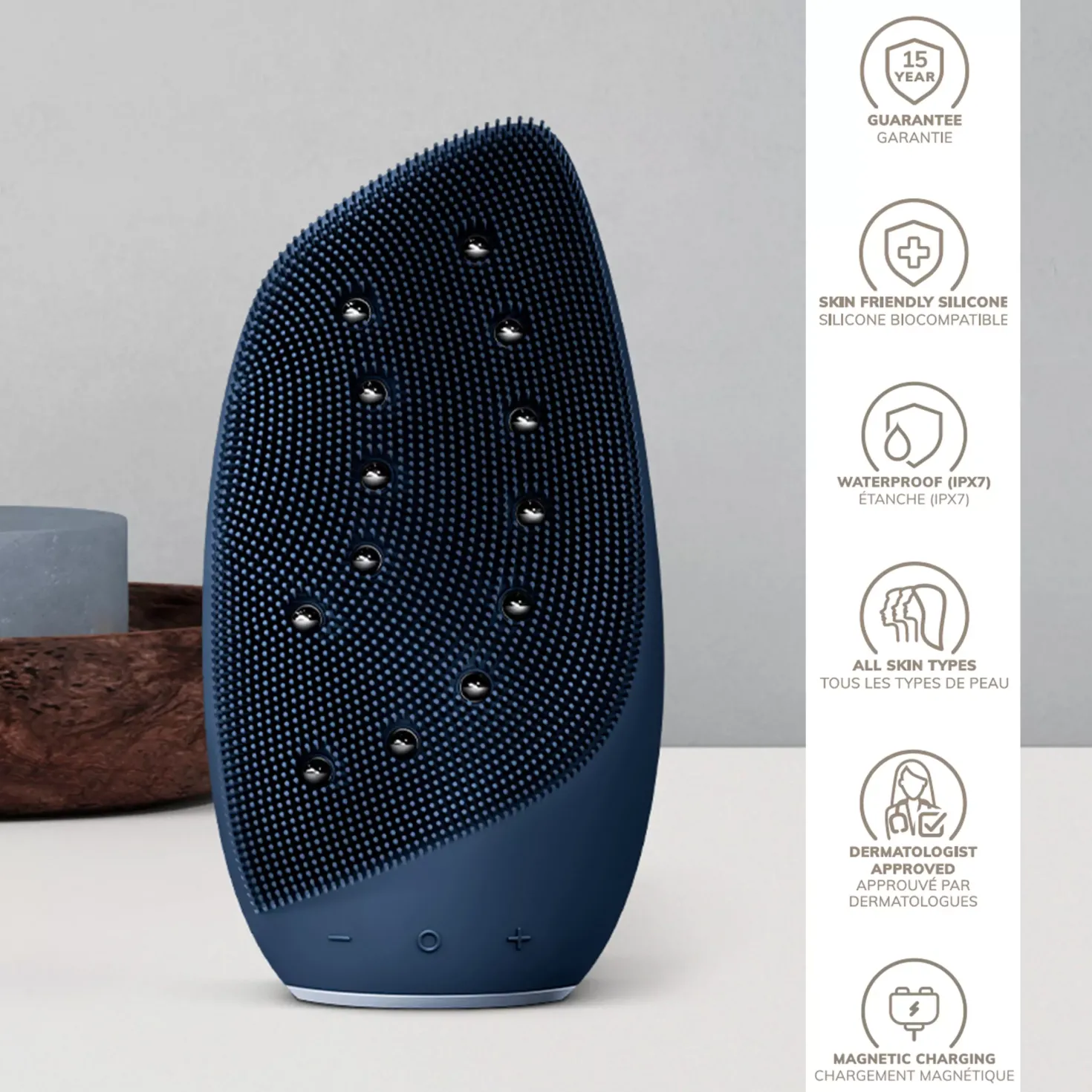 Geske8 in 1 Sonic Thermo Facial Brush & Face-Lifter Magnenta