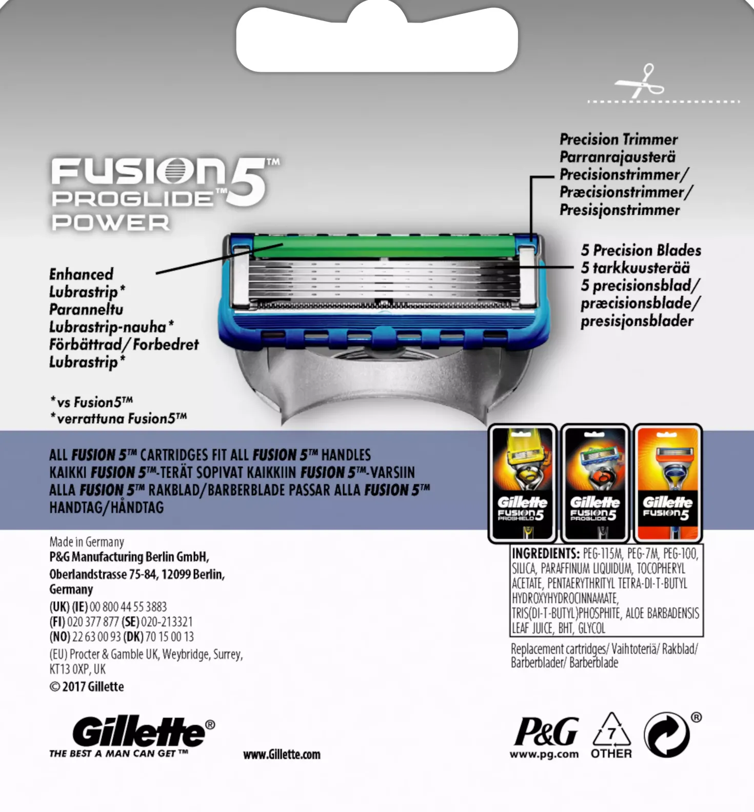 GilletteProGlide Power Razor Blades 4-pack 4 stk