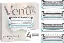 Gillette Venus For Pubic Hair & Skin Women's Razor Blades 4 Pcs